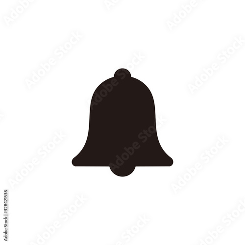 Simple bell notification flat icon design vector