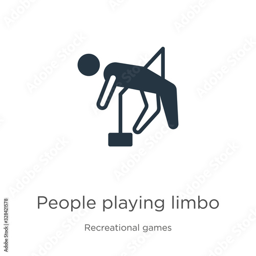 People playing limbo icon vector. Trendy flat people playing limbo icon from recreational games collection isolated on white background. Vector illustration can be used for web and mobile graphic