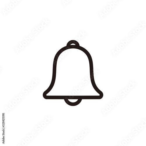 Simple bell notification flat icon design vector