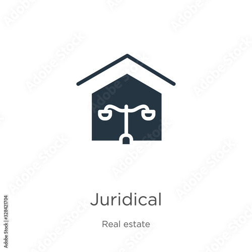 Juridical icon vector. Trendy flat juridical icon from real estate collection isolated on white background. Vector illustration can be used for web and mobile graphic design, logo, eps10