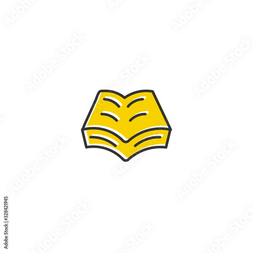 template design simple book icon
