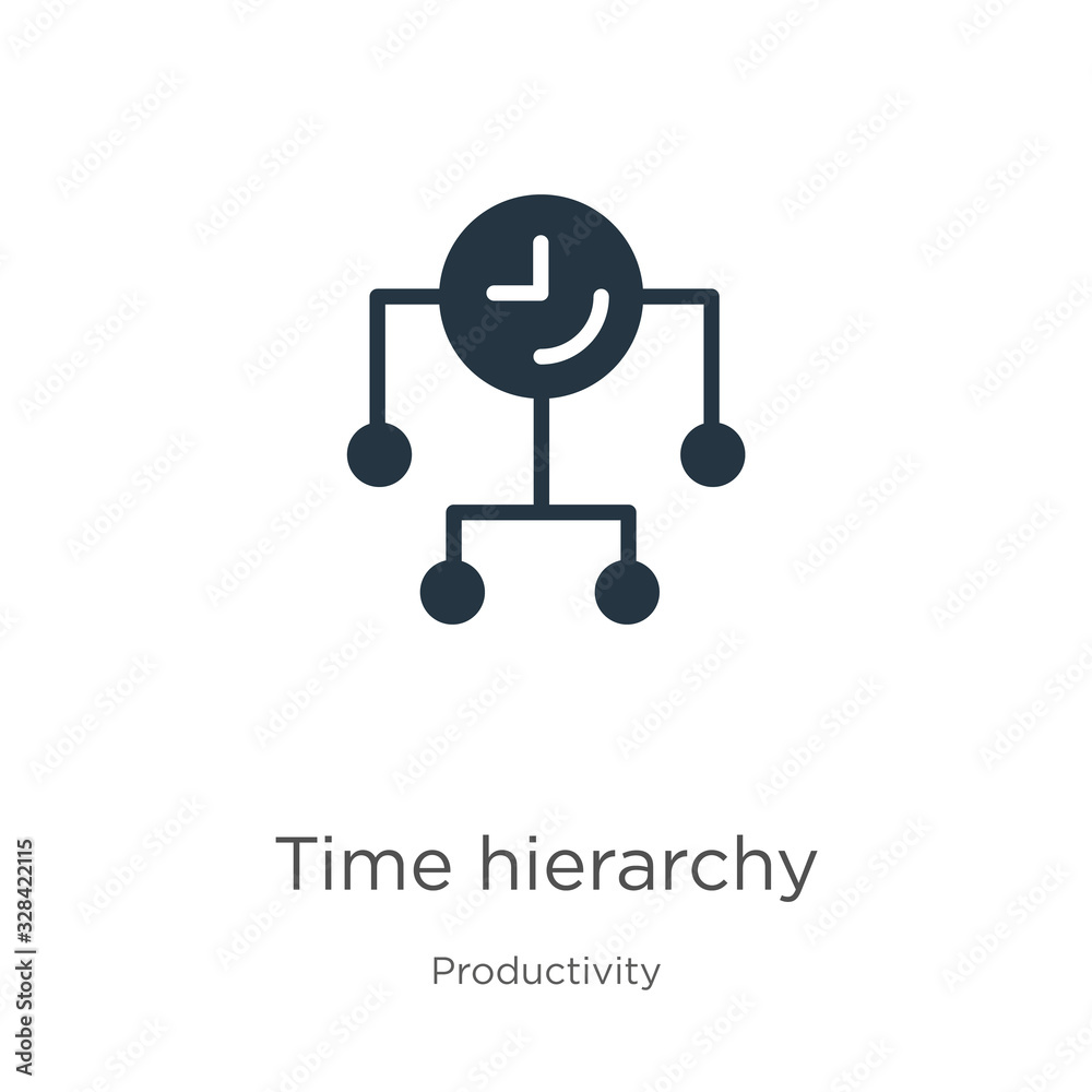 Time hierarchy icon vector. Trendy flat time hierarchy icon from productivity collection isolated on white background. Vector illustration can be used for web and mobile graphic design, logo, eps10 Time hierarchy icon vector. Trendy flat time hierarchy icon from productivity collection isolated on white background. Vector illustration can be used for web and mobile graphic design, logo, eps10