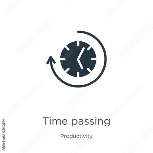 Time passing icon vector. Trendy flat time passing icon from productivity collection isolated on white background. Vector illustration can be used for web and mobile graphic design, logo, eps10