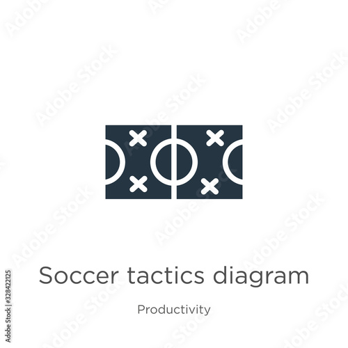 Soccer tactics diagram icon vector. Trendy flat soccer tactics diagram icon from productivity collection isolated on white background. Vector illustration can be used for web and mobile graphic