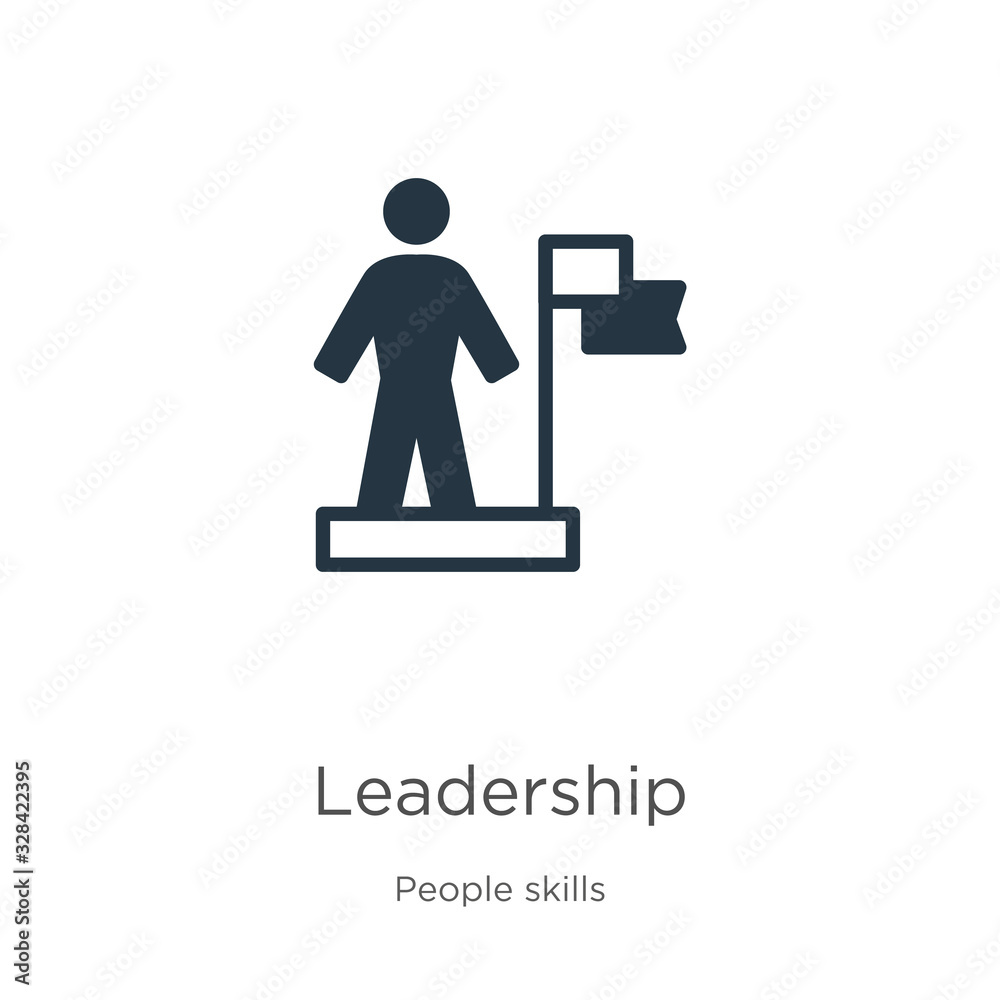 Leadership icon vector. Trendy flat leadership icon from people skills collection isolated on white background. Vector illustration can be used for web and mobile graphic design, logo, eps10 Leadership icon vector. Trendy flat leadership icon from people skills collection isolated on white background. Vector illustration can be used for web and mobile graphic design, logo, eps10