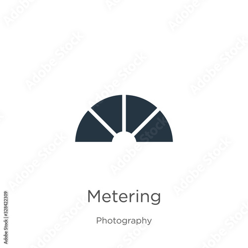 Metering icon vector. Trendy flat metering icon from photography collection isolated on white background. Vector illustration can be used for web and mobile graphic design, logo, eps10
