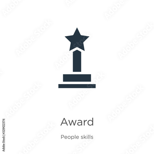 Award icon vector. Trendy flat award icon from people skills collection isolated on white background. Vector illustration can be used for web and mobile graphic design, logo, eps10