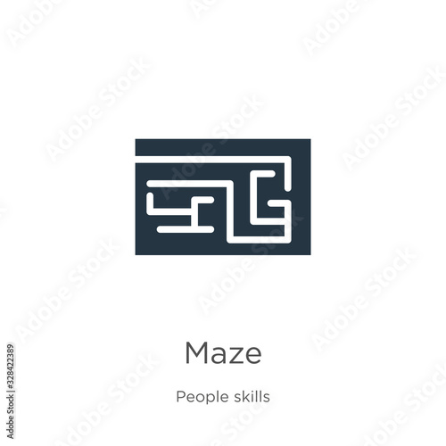 Maze icon vector. Trendy flat maze icon from people skills collection isolated on white background. Vector illustration can be used for web and mobile graphic design, logo, eps10 © Premium Art