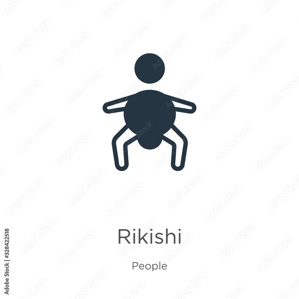 Rikishi icon vector. Trendy flat rikishi icon from people collection isolated on white background. Vector illustration can be used for web and mobile graphic design, logo, eps10 Rikishi icon vector. Trendy flat rikishi icon from people collection isolated on white background. Vector illustration can be used for web and mobile graphic design, logo, eps10