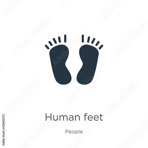 Human feet icon vector. Trendy flat human feet icon from people collection isolated on white background. Vector illustration can be used for web and mobile graphic design, logo, eps10