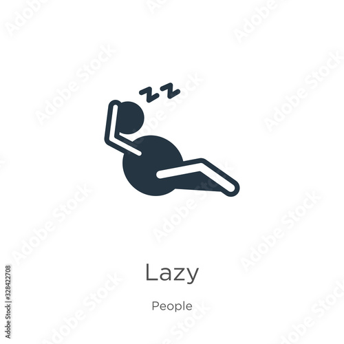 Lazy icon vector. Trendy flat lazy icon from people collection isolated on white background. Vector illustration can be used for web and mobile graphic design, logo, eps10