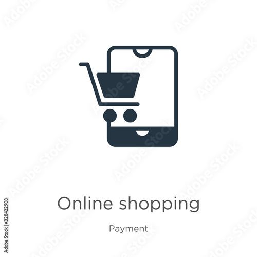 Online shopping icon vector. Trendy flat online shopping icon from payment collection isolated on white background. Vector illustration can be used for web and mobile graphic design, logo, eps10