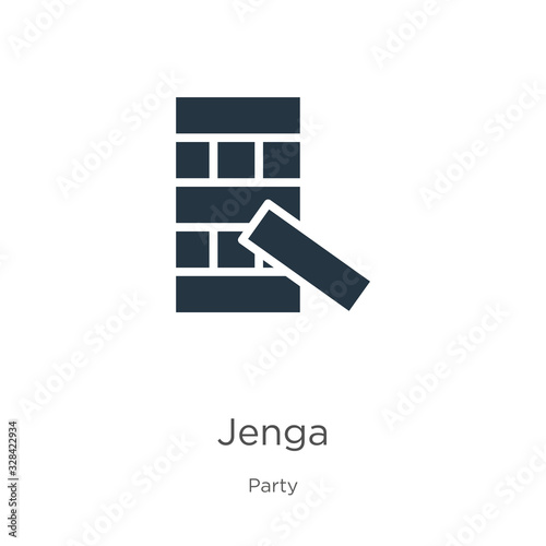 Jenga icon vector. Trendy flat jenga icon from party collection isolated on white background. Vector illustration can be used for web and mobile graphic design, logo, eps10