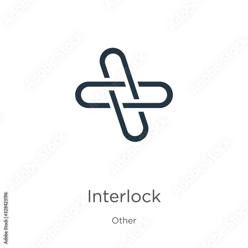 Interlock icon vector. Trendy flat interlock icon from other collection isolated on white background. Vector illustration can be used for web and mobile graphic design, logo, eps10