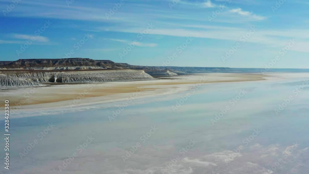 drone Mangystau white landscape in Kazakhstan drone Mangystau white landscape in Kazakhstan