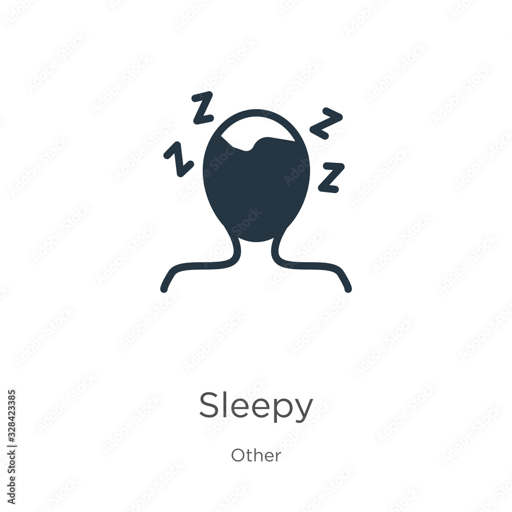 Sleepy icon vector. Trendy flat sleepy icon from other collection isolated on white background. Vector illustration can be used for web and mobile graphic design, logo, eps10 Sleepy icon vector. Trendy flat sleepy icon from other collection isolated on white background. Vector illustration can be used for web and mobile graphic design, logo, eps10