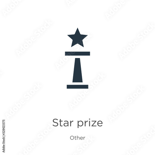 Star prize icon vector. Trendy flat star prize icon from other collection isolated on white background. Vector illustration can be used for web and mobile graphic design, logo, eps10