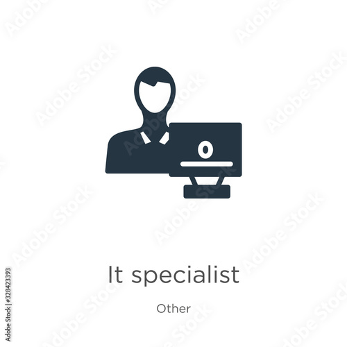 It specialist icon vector. Trendy flat it specialist icon from other collection isolated on white background. Vector illustration can be used for web and mobile graphic design, logo, eps10
