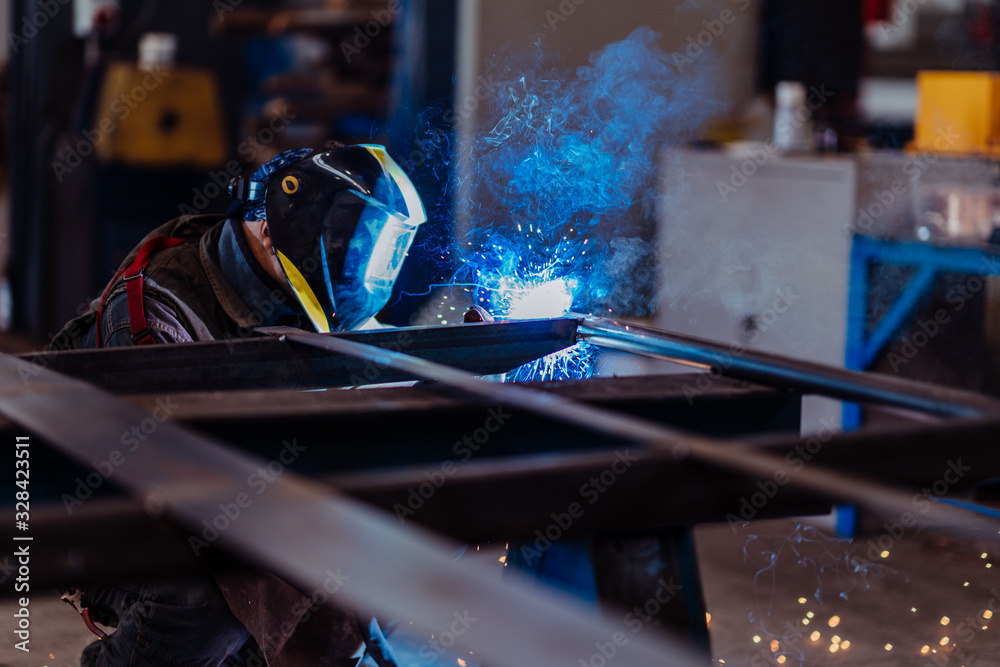 Industrial Welder With welding torch