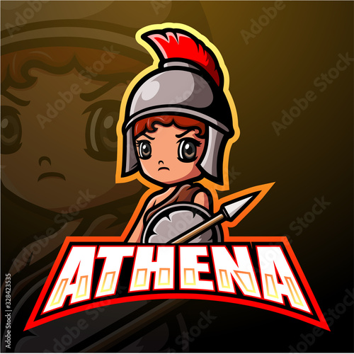 Athena mascot esport logo design
