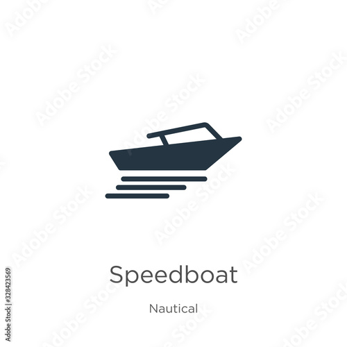 Speedboat icon vector. Trendy flat speedboat icon from nautical collection isolated on white background. Vector illustration can be used for web and mobile graphic design  logo  eps10