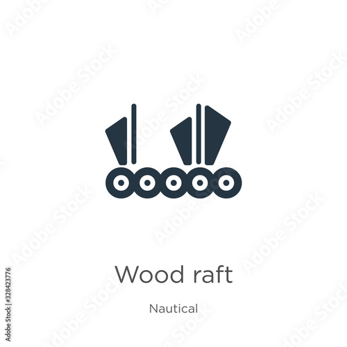 Wood raft icon vector. Trendy flat wood raft icon from nautical collection isolated on white background. Vector illustration can be used for web and mobile graphic design, logo, eps10