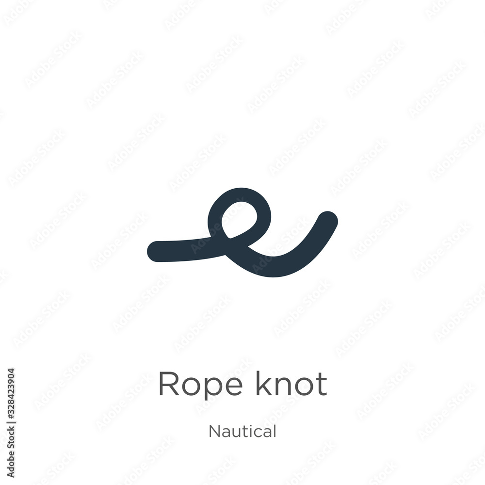 Fototapeta premium Rope knot icon vector. Trendy flat rope knot icon from nautical collection isolated on white background. Vector illustration can be used for web and mobile graphic design, logo, eps10