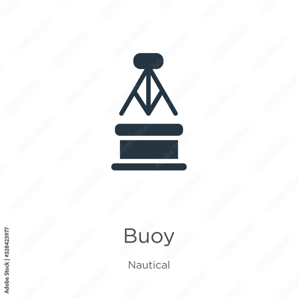 Buoy icon vector. Trendy flat buoy icon from nautical collection isolated on white background. Vector illustration can be used for web and mobile graphic design, logo, eps10 Buoy icon vector. Trendy flat buoy icon from nautical collection isolated on white background. Vector illustration can be used for web and mobile graphic design, logo, eps10