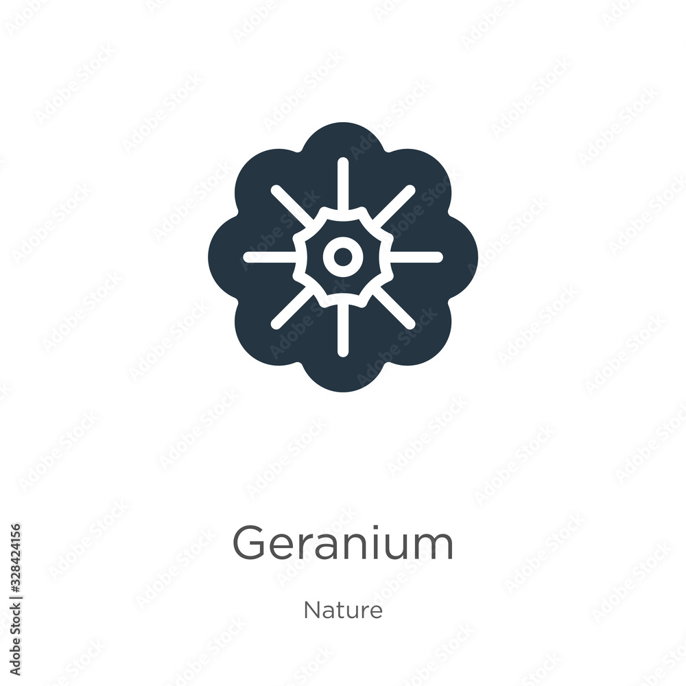 Geranium icon vector. Trendy flat geranium icon from nature collection isolated on white background. Vector illustration can be used for web and mobile graphic design, logo, eps10