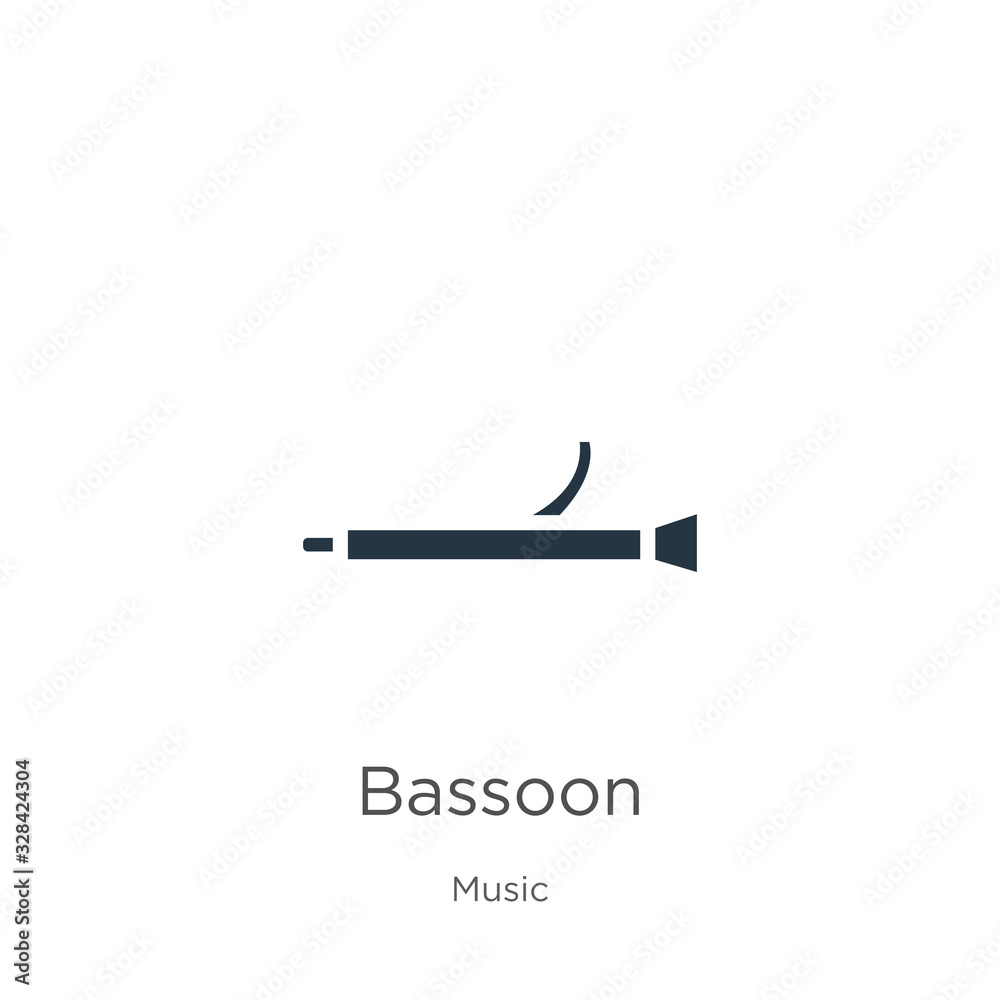 Bassoon icon vector. Trendy flat bassoon icon from music collection isolated on white background. Vector illustration can be used for web and mobile graphic design, logo, eps10