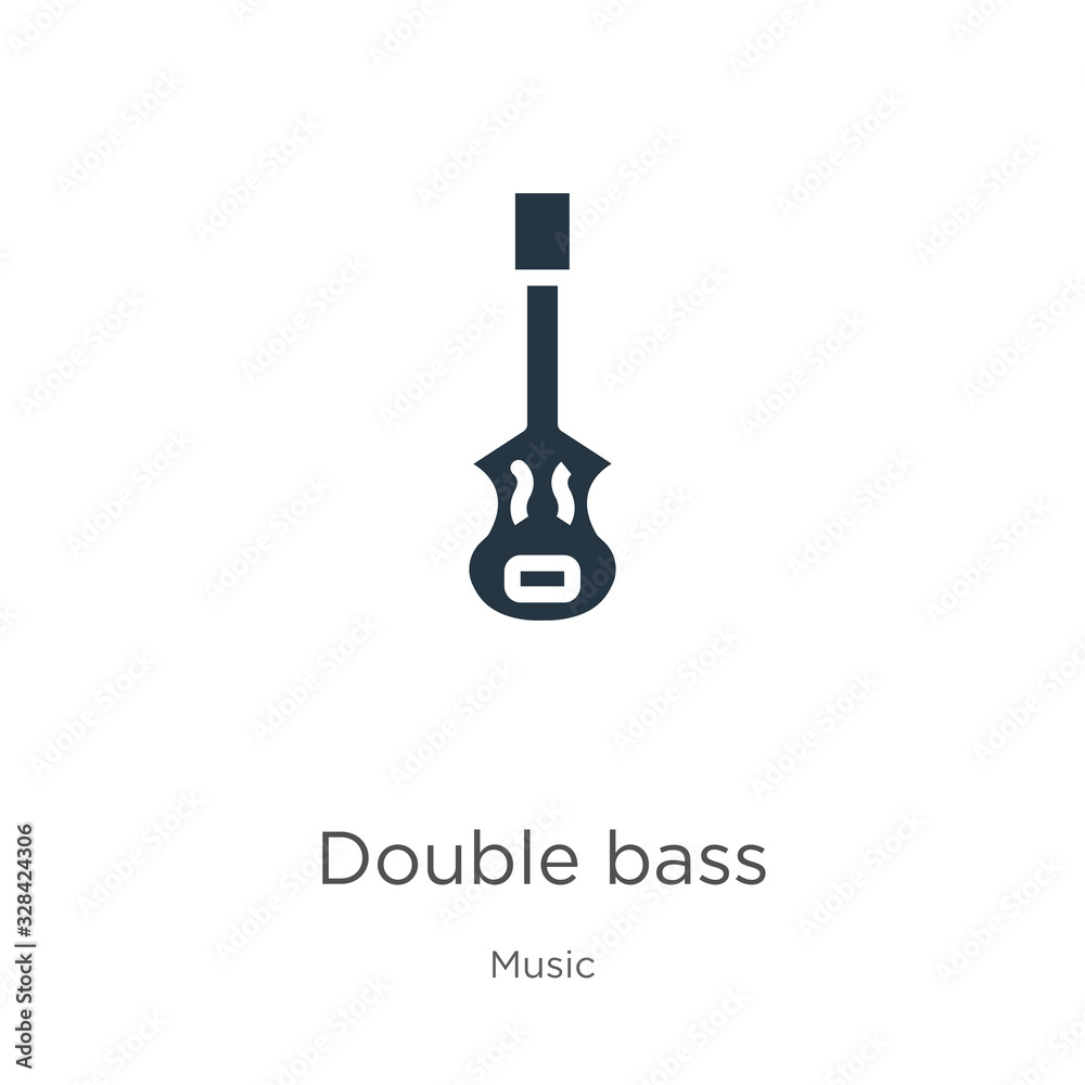 Double bass icon vector. Trendy flat double bass icon from music collection isolated on white background. Vector illustration can be used for web and mobile graphic design, logo, eps10