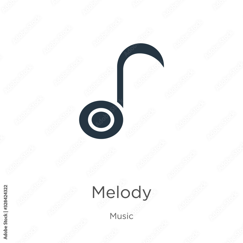 Obraz premium Melody icon vector. Trendy flat melody icon from music collection isolated on white background. Vector illustration can be used for web and mobile graphic design, logo, eps10