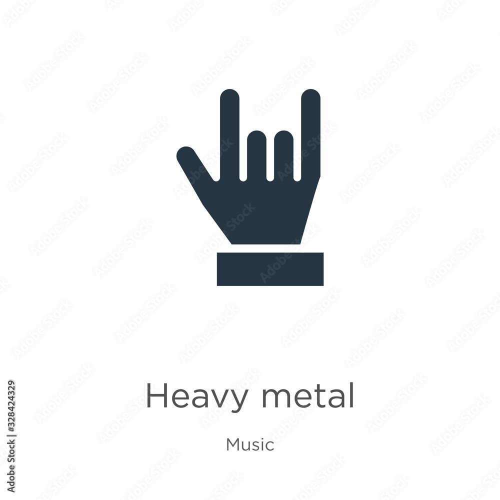 Heavy metal icon vector. Trendy flat heavy metal icon from music collection isolated on white background. Vector illustration can be used for web and mobile graphic design, logo, eps10 Heavy metal icon vector. Trendy flat heavy metal icon from music collection isolated on white background. Vector illustration can be used for web and mobile graphic design, logo, eps10