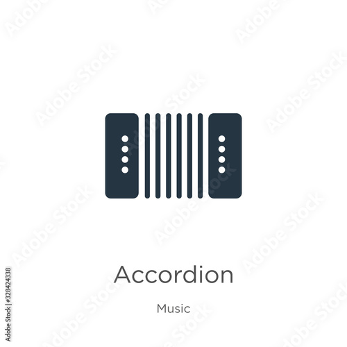 Accordion icon vector. Trendy flat accordion icon from music collection isolated on white background. Vector illustration can be used for web and mobile graphic design, logo, eps10