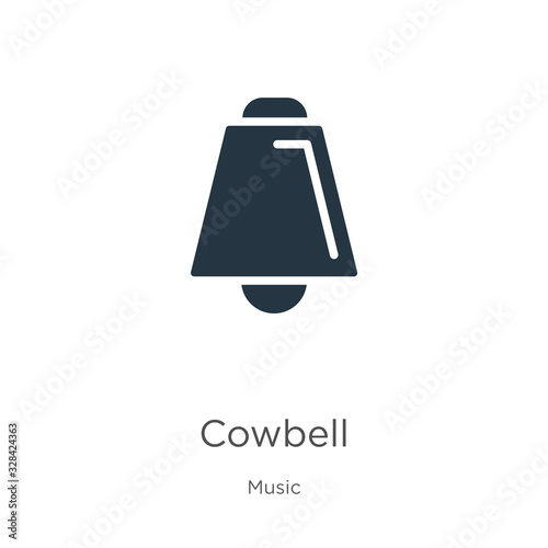 Cowbell icon vector. Trendy flat cowbell icon from music and multimedia collection isolated on white background. Vector illustration can be used for web and mobile graphic design, logo, eps10 photo