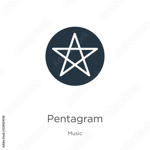 Pentagram icon vector. Trendy flat pentagram icon from music collection isolated on white background. Vector illustration can be used for web and mobile graphic design, logo, eps10