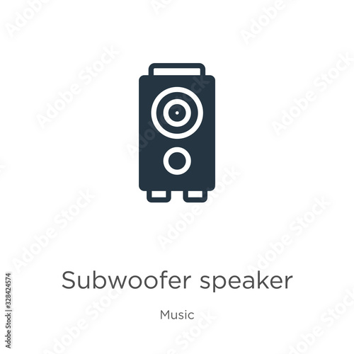 Subwoofer speaker icon vector. Trendy flat subwoofer speaker icon from music collection isolated on white background. Vector illustration can be used for web and mobile graphic design, logo, eps10