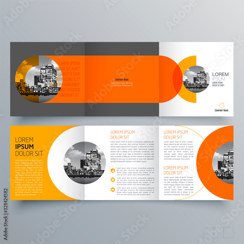 Brochure design, brochure template, creative tri-fold, trend brochure