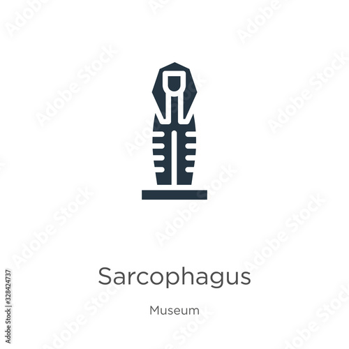 Sarcophagus icon vector. Trendy flat sarcophagus icon from museum collection isolated on white background. Vector illustration can be used for web and mobile graphic design, logo, eps10