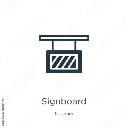 Signboard icon vector. Trendy flat signboard icon from museum collection isolated on white background. Vector illustration can be used for web and mobile graphic design, logo, eps10