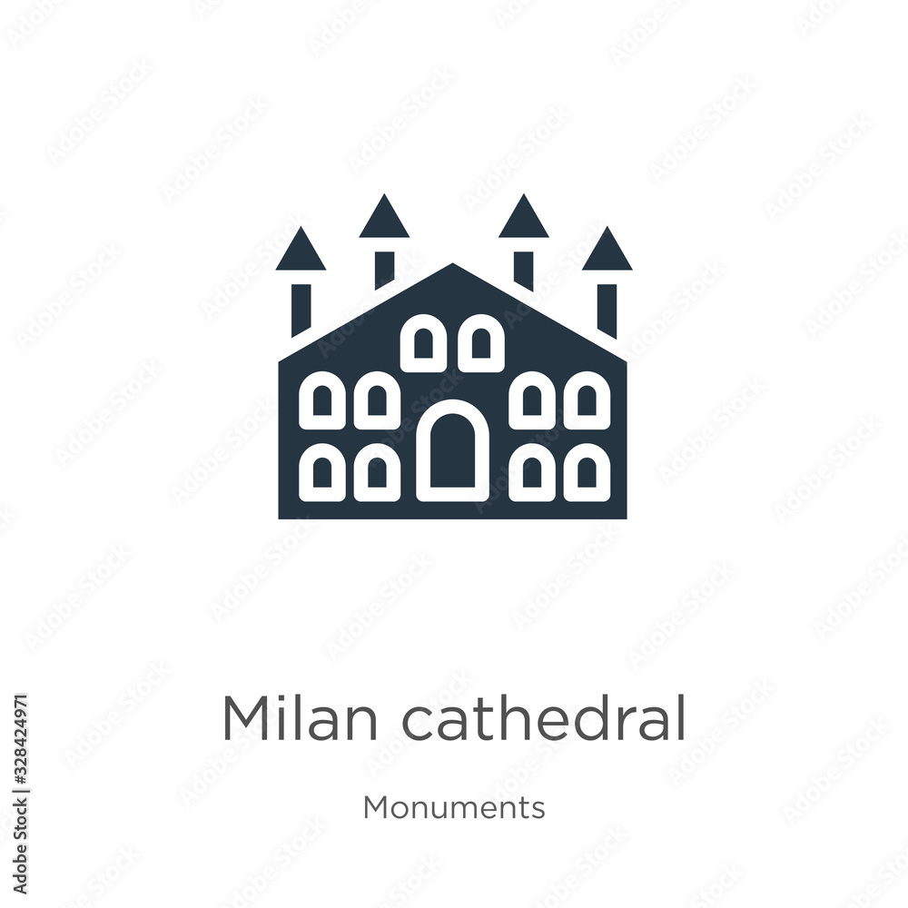 Milan cathedral icon vector. Trendy flat milan cathedral icon from monuments collection isolated on white background. Vector illustration can be used for web and mobile graphic design, logo, eps10