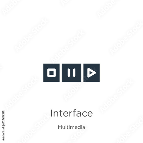Interface icon vector. Trendy flat interface icon from multimedia collection isolated on white background. Vector illustration can be used for web and mobile graphic design, logo, eps10