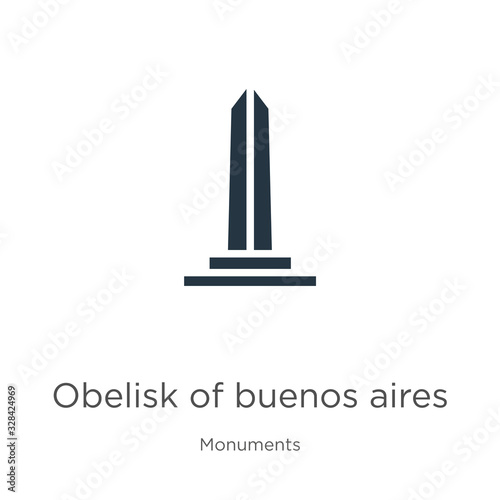 Obraz na plátně Obelisk of buenos aires icon vector