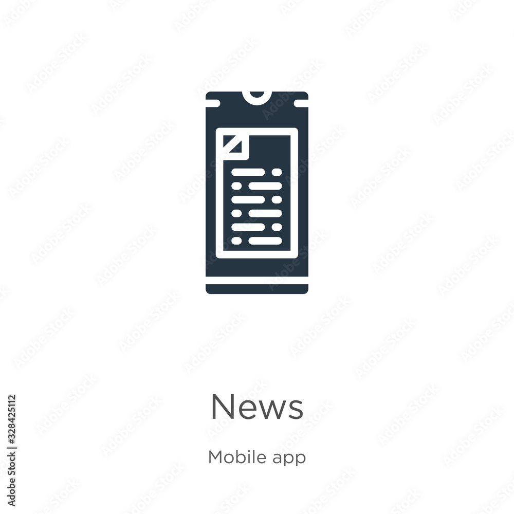 News icon vector. Trendy flat news icon from mobile app collection isolated on white background. Vector illustration can be used for web and mobile graphic design, logo, eps10 News icon vector. Trendy flat news icon from mobile app collection isolated on white background. Vector illustration can be used for web and mobile graphic design, logo, eps10