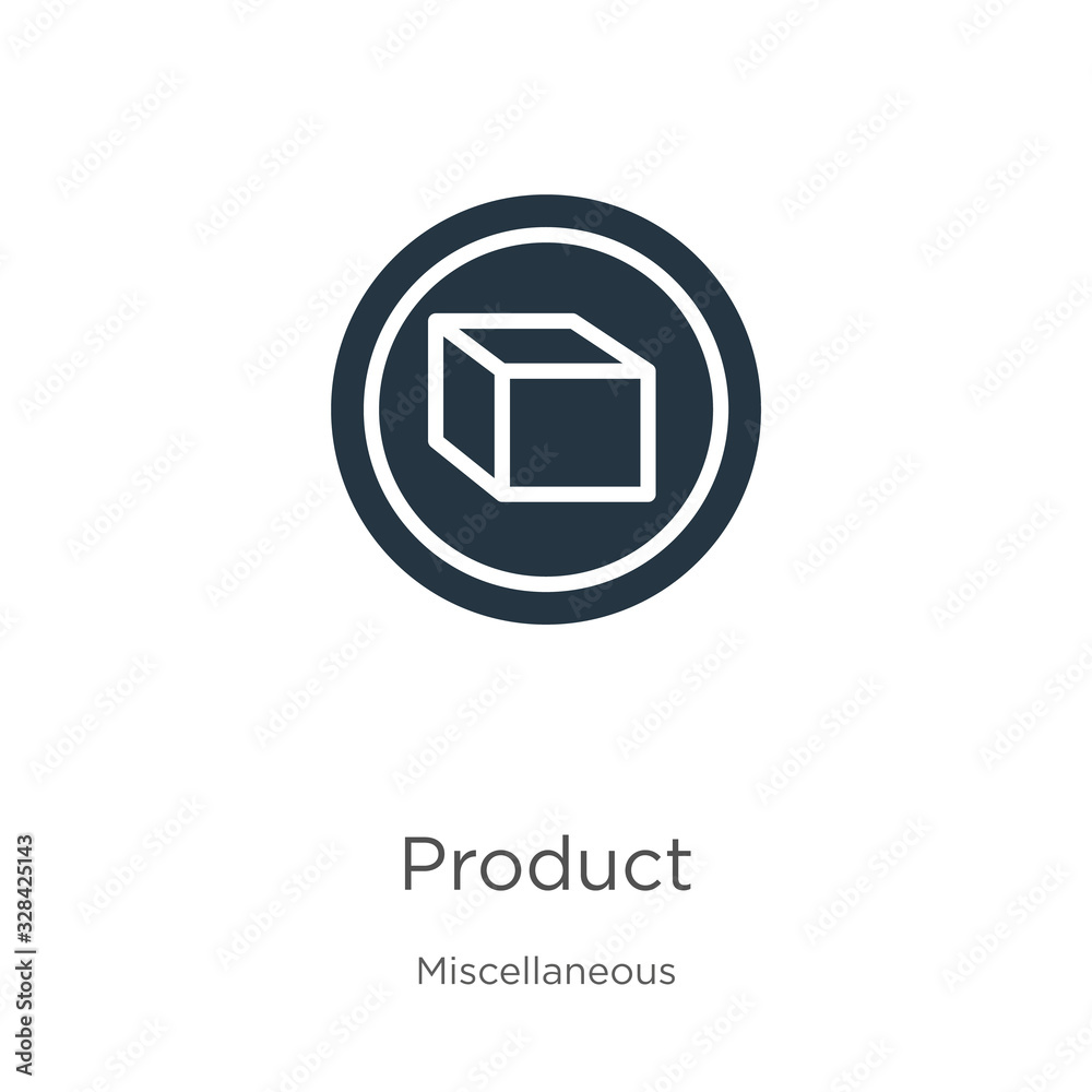 Product symbol icon vector. Trendy flat product symbol icon from miscellaneous collection isolated on white background. Vector illustration can be used for web and mobile graphic design, logo, eps10 Product symbol icon vector. Trendy flat product symbol icon from miscellaneous collection isolated on white background. Vector illustration can be used for web and mobile graphic design, logo, eps10