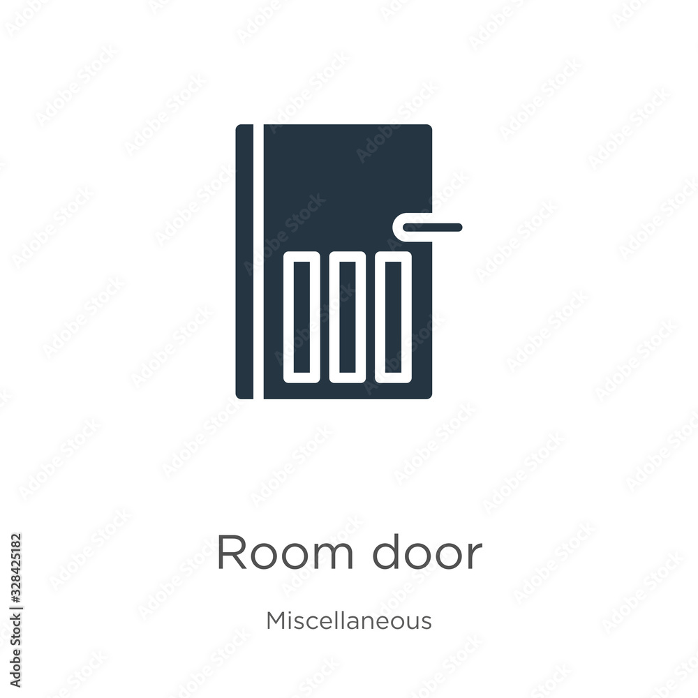 Room door icon vector. Trendy flat room door icon from miscellaneous collection isolated on white background. Vector illustration can be used for web and mobile graphic design, logo, eps10