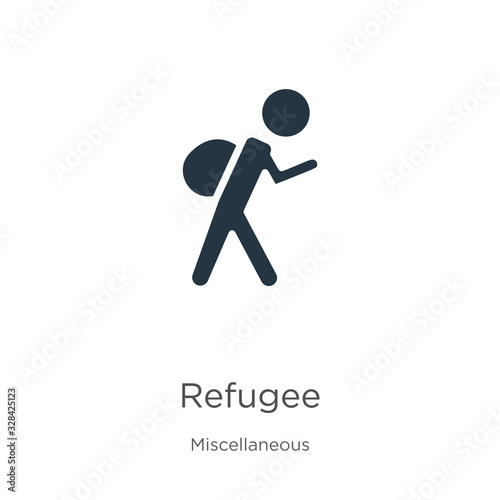 Refugee icon vector. Trendy flat refugee icon from miscellaneous collection isolated on white background. Vector illustration can be used for web and mobile graphic design, logo, eps10