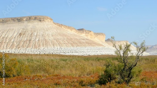 Mangystau white landscape in Kazakhstan photo