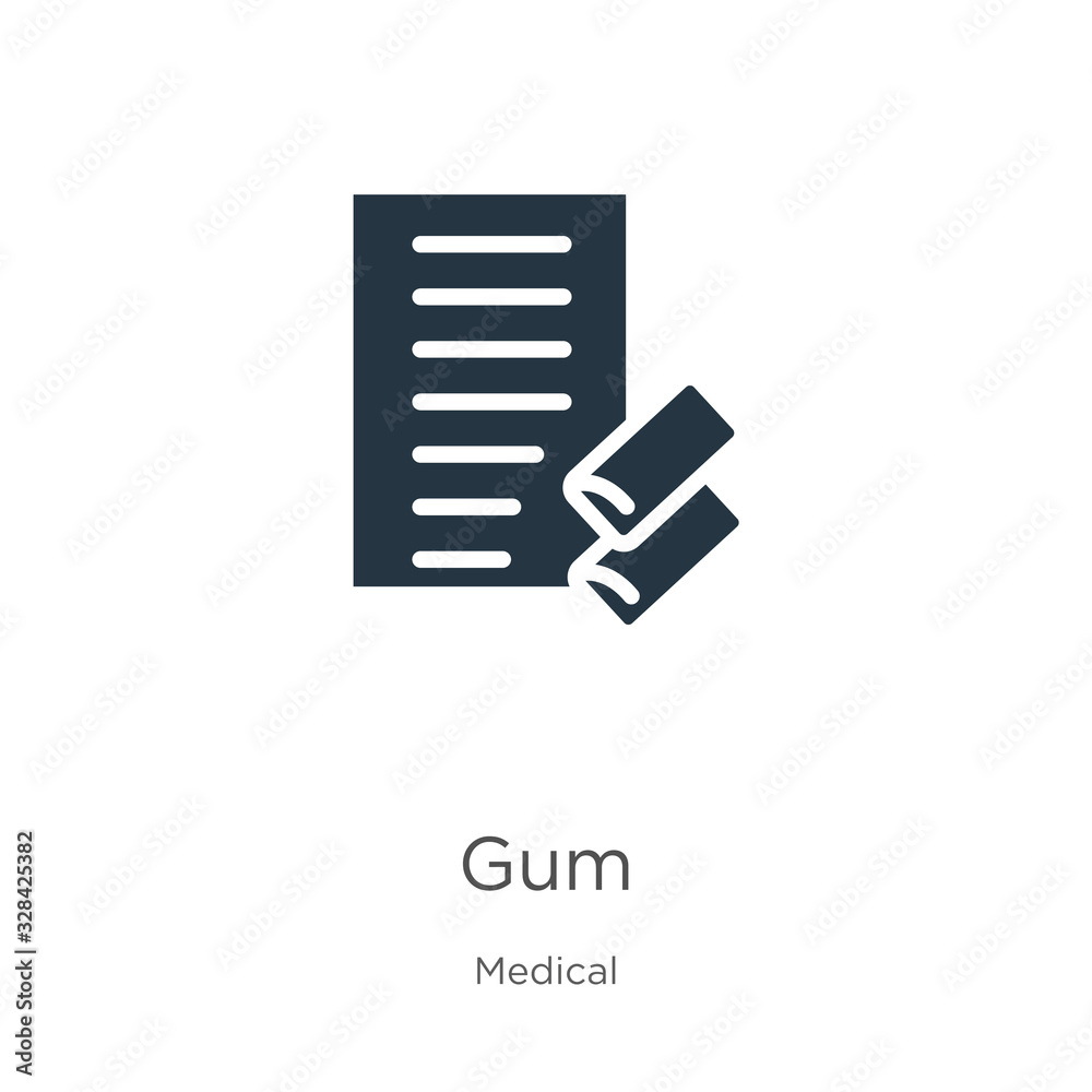 Gum icon vector. Trendy flat gum icon from medical collection isolated on white background. Vector illustration can be used for web and mobile graphic design, logo, eps10 Gum icon vector. Trendy flat gum icon from medical collection isolated on white background. Vector illustration can be used for web and mobile graphic design, logo, eps10