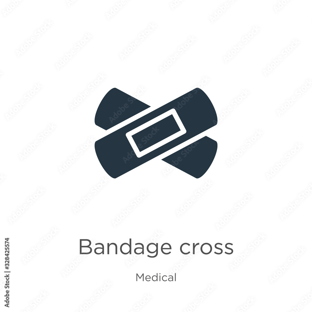 Bandage cross icon vector. Trendy flat bandage cross icon from medical collection isolated on white background. Vector illustration can be used for web and mobile graphic design, logo, eps10